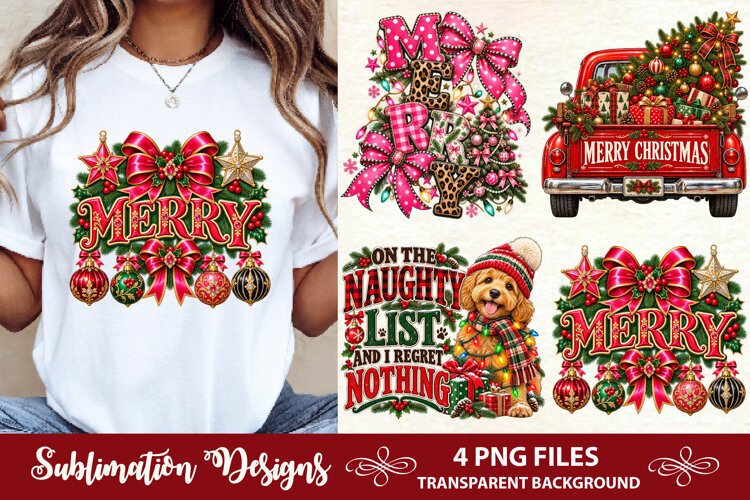 Pink Leopard Print Christmas PNG example image 1