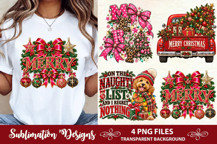 Pink Leopard Print Christmas PNG