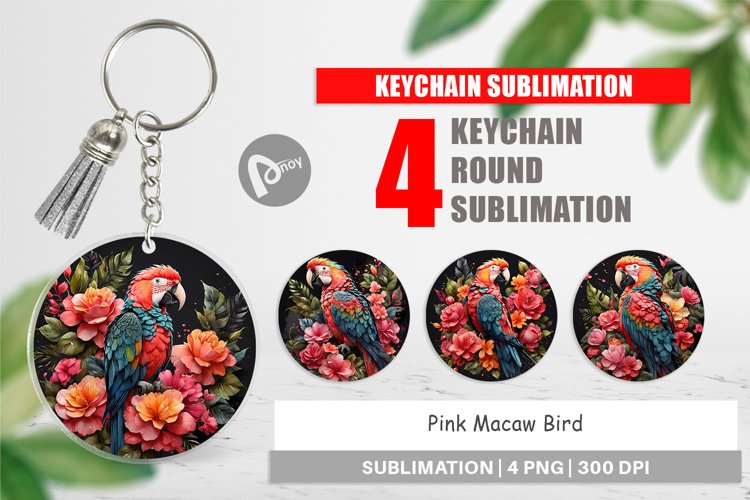 Keychain Macaw Bird