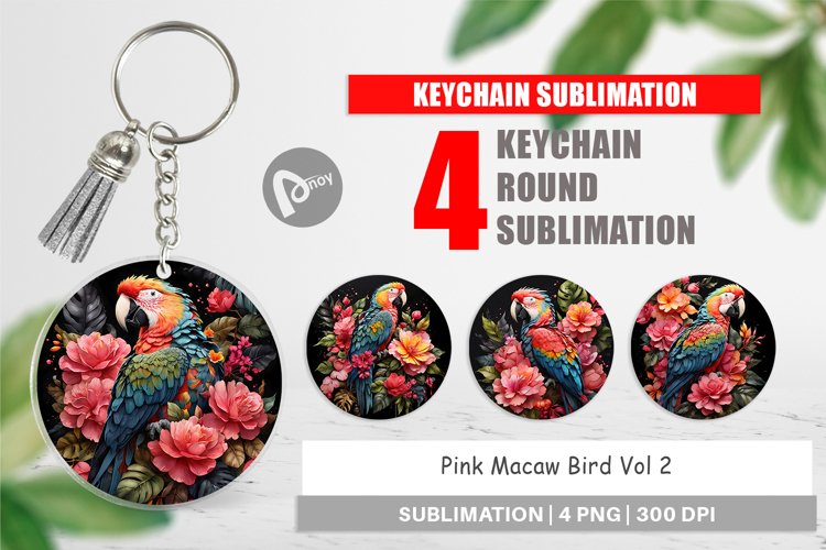 Keychain Macaw Bird