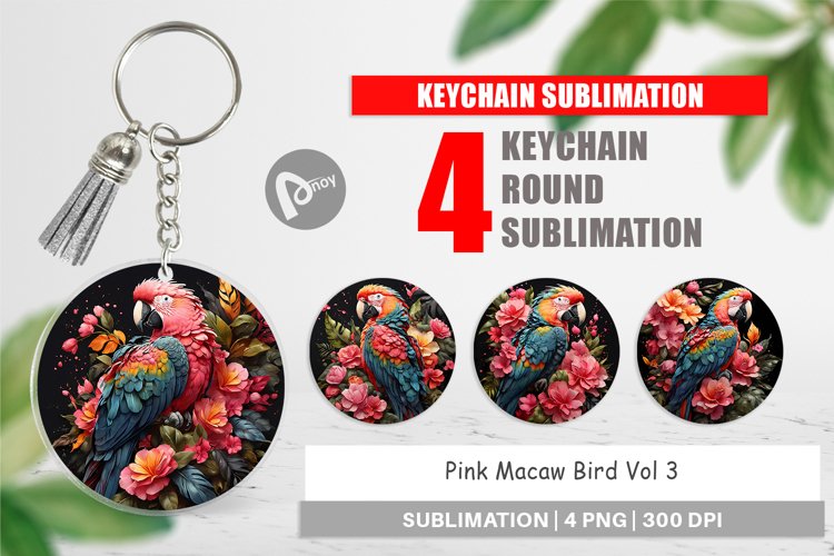 Keychain Macaw Bird example image 1