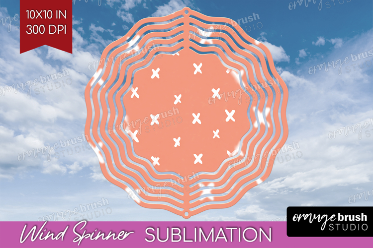 Pink Minimalist Wind Spinner Sublimation PNG - Abstract