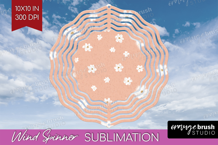Pink Minimalist Wind Spinner Sublimation PNG - Abstract