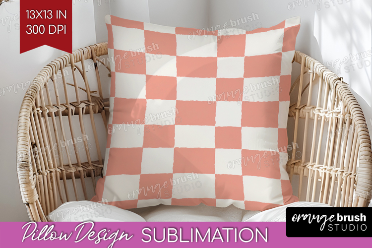 Pink Minimalist Pillow Sublimation - Abstract Modern Pillow