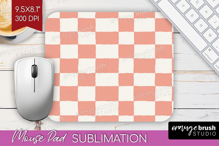 Pink Minimalist Mouse Pad Sublimation - Abstract Modern PNG