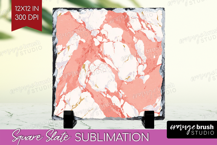 Pink Minimalist Slate PNG - Abstract Modern Square Slate
