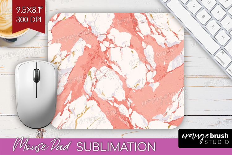 Pink Minimalist Mouse Pad Sublimation - Abstract Modern PNG