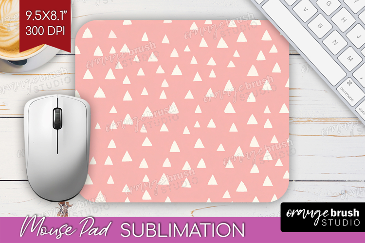 Pink Minimalist Mouse Pad Sublimation - Abstract Modern PNG