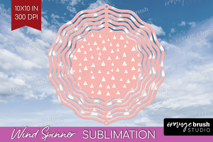 Pink Minimalist Wind Spinner Sublimation PNG - Abstract