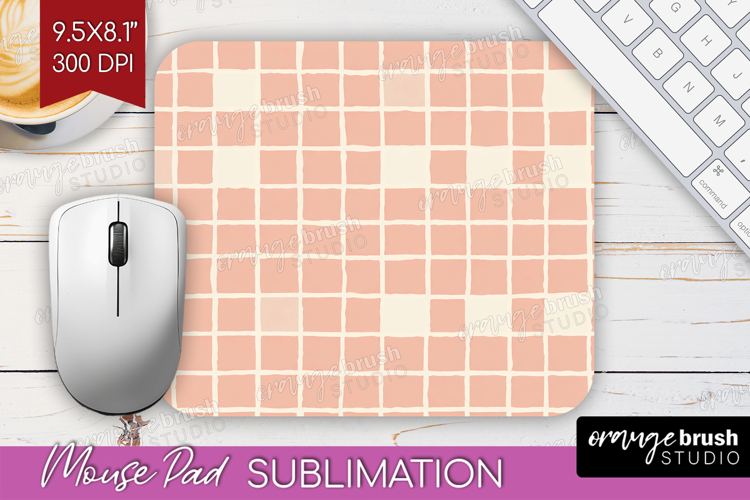 Pink Minimalist Mouse Pad Sublimation - Abstract Modern PNG