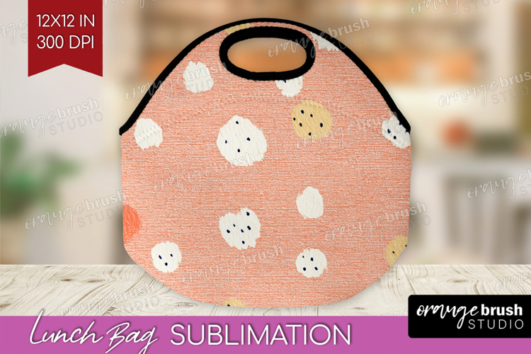 Pink Minimalist Lunch Bag - Abstract Modern Lunch Bug PNG