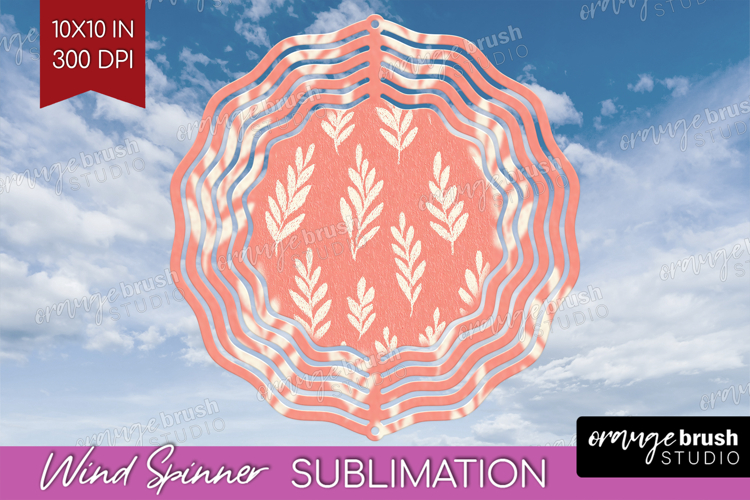 Pink Minimalist Wind Spinner Sublimation PNG - Abstract