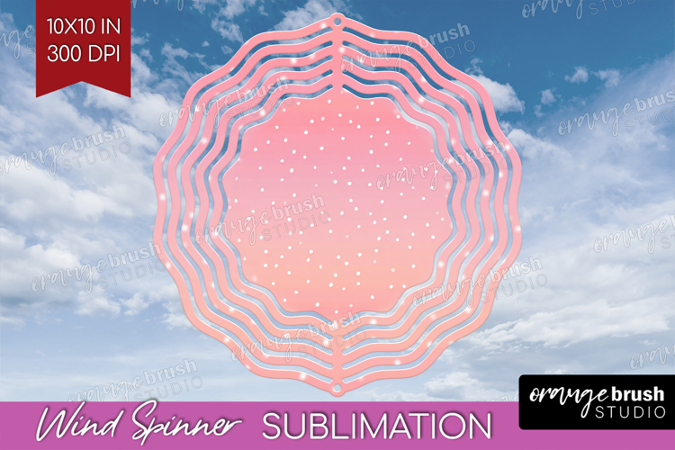 Pink Minimalist Wind Spinner Sublimation PNG - Abstract