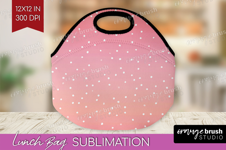 Pink Minimalist Lunch Bag - Abstract Modern Lunch Bug PNG
