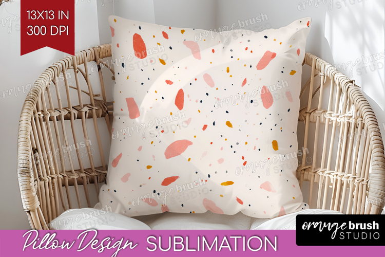 Pink Minimalist Pillow Sublimation - Abstract Modern Pillow