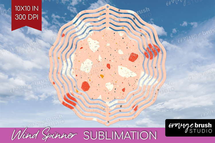 Pink Minimalist Wind Spinner Sublimation PNG - Abstract