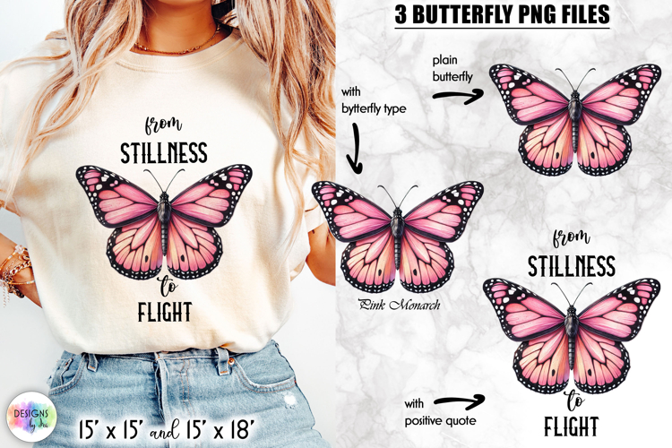 Inspirational Quotes Sublimation, Butterfly Clipart PNG