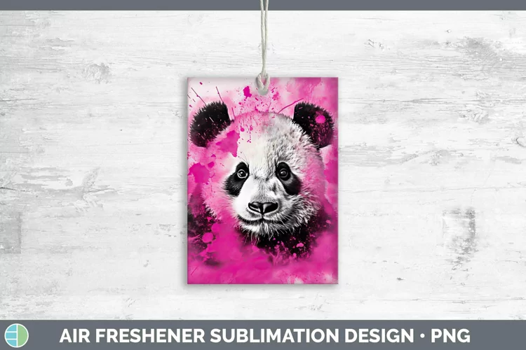 Pink Panda Air Freshener Sublimation Car Freshener Designs