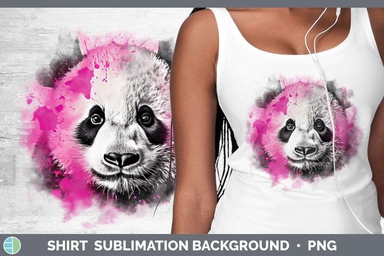 Pink Panda Shirt Sublimation Sublimation Background Designs