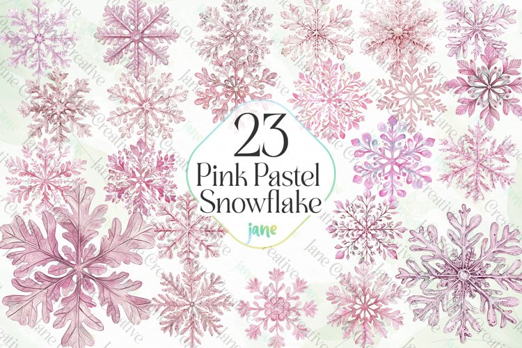 Pink Pastel Snowflake Sublimation