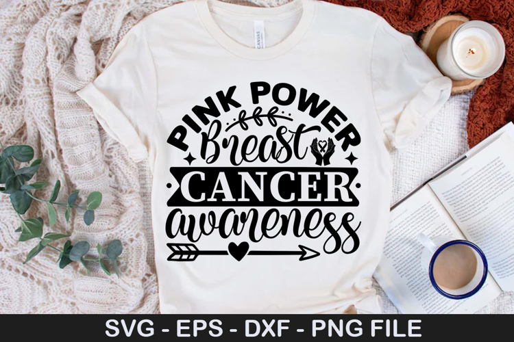 Pink Power Breast Cancer SVG - Breast Cancer Design