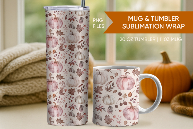 Pink mug wrap, Pink tumbler wrap, thanksgiving sublimation