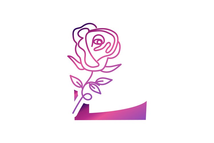 L letter mark logos with gradient example image 1
