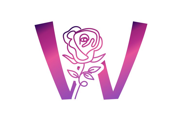 W letter mark logos with gradient example image 1