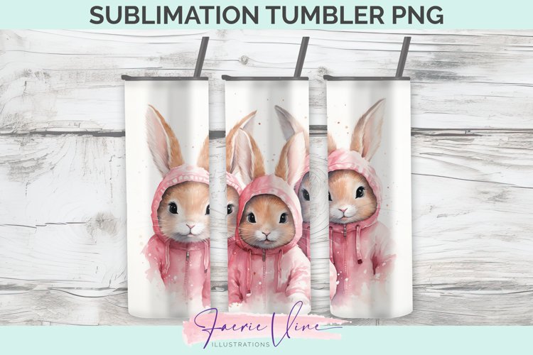 Rabbits Sublimation Tumbler PNG