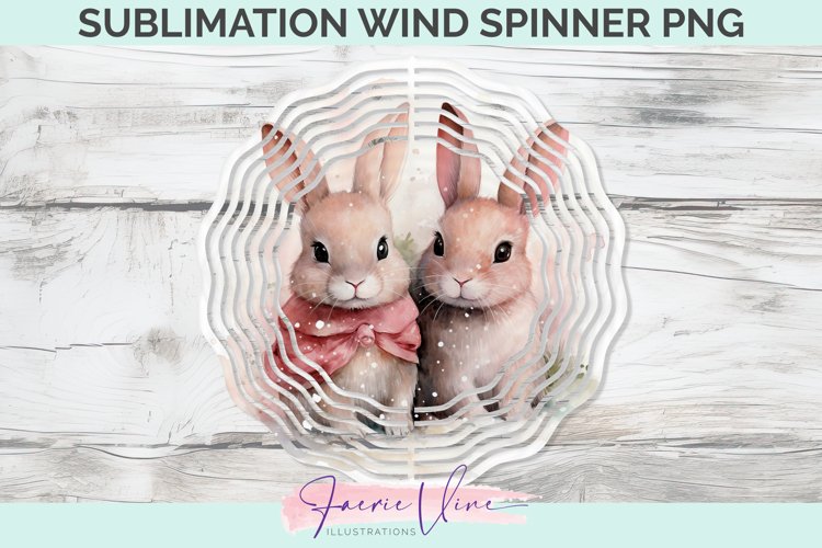 Rabbits Sublimation Wind Spinner example image 1