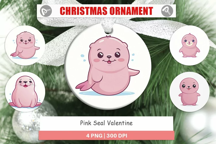 Ornament Pink Seal Valentine