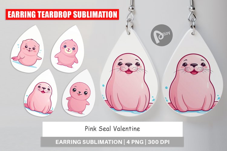 Earring Pink Seal Valentine