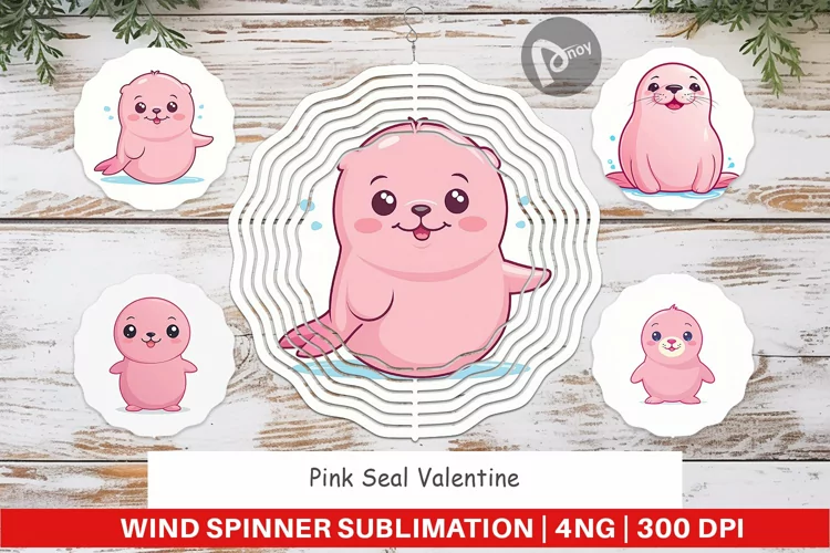 Wind Spinner Pink Seal Valentine
