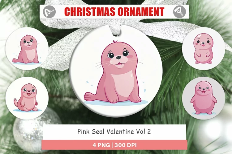 Ornament Pink Seal Valentine