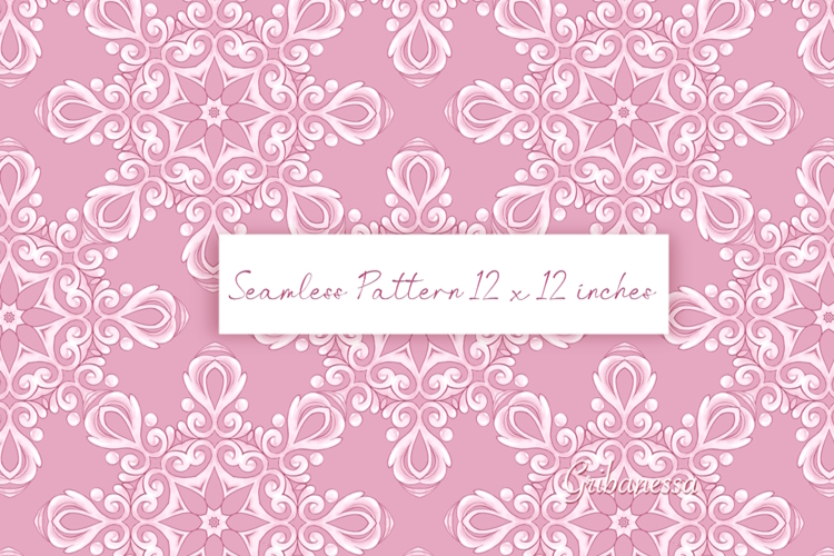 Elegant Hand-Drawn Pink Damask Seamless Pattern