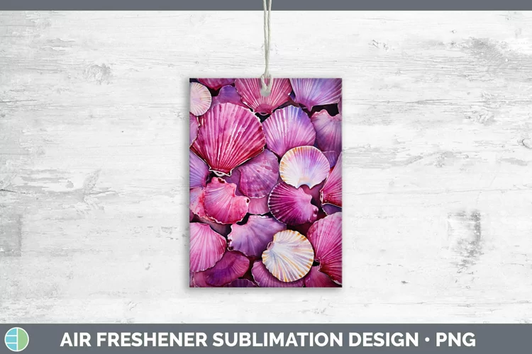 Pink Seashell Air Freshener Sublimation Car Freshener Design