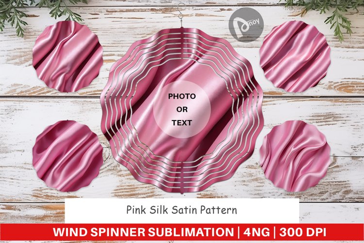 Wind Spinner Pink Silk Pattern