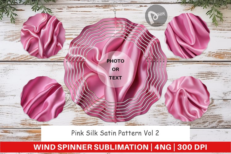Wind Spinner Pink Silk Pattern
