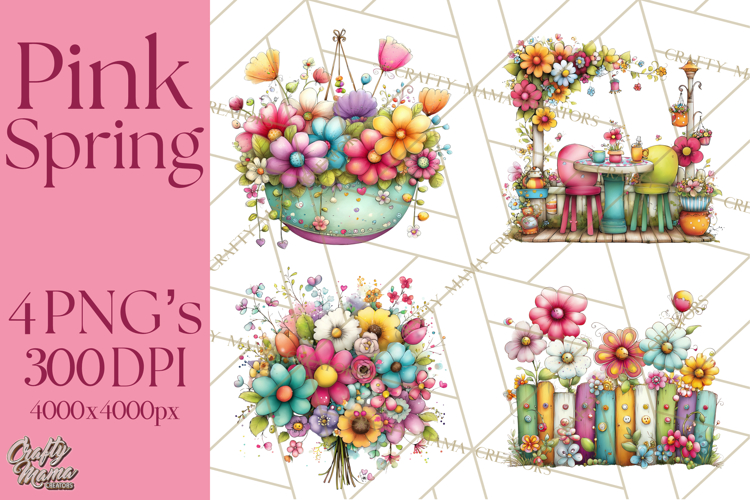 Purple Flowers Clipart Image 4