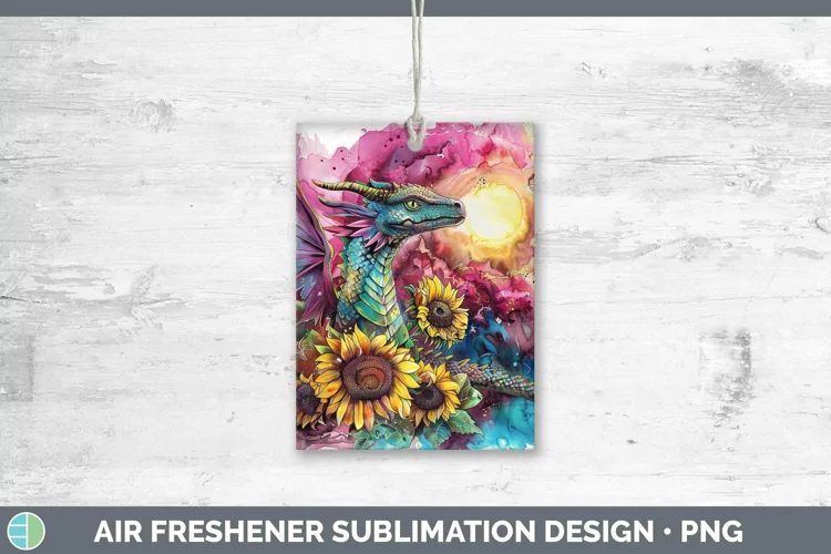 Pink Summer Dragon Air Freshener Sublimation Car Freshener D