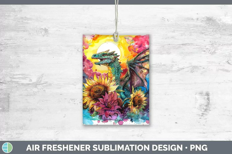 Pink Summer Dragon Air Freshener Sublimation Car Freshener D