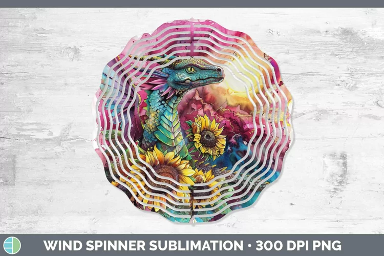 Pink Summer Dragon Wind Spinner Sublimation Spinner Designs