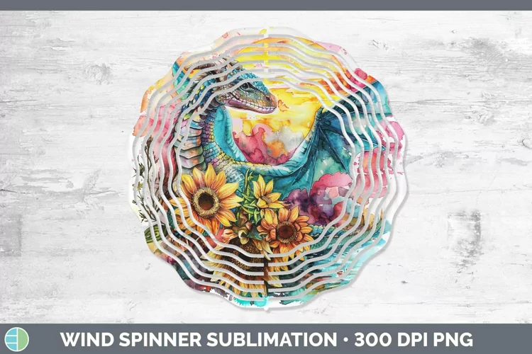 Pink Summer Dragon Wind Spinner Sublimation Spinner Designs