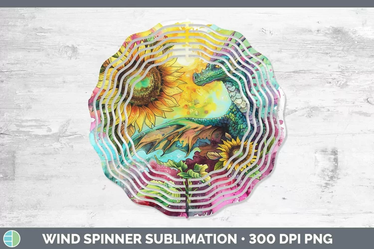 Pink Summer Dragon Wind Spinner Sublimation Spinner Designs