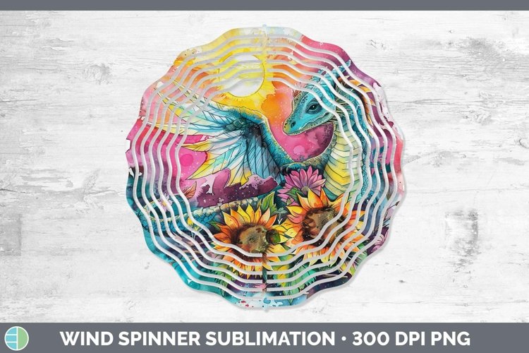 Pink Summer Dragon Wind Spinner Sublimation Spinner Designs