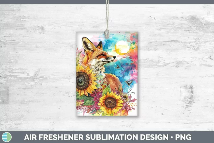Pink Summer Fox Air Freshener Sublimation Car Freshener Desi