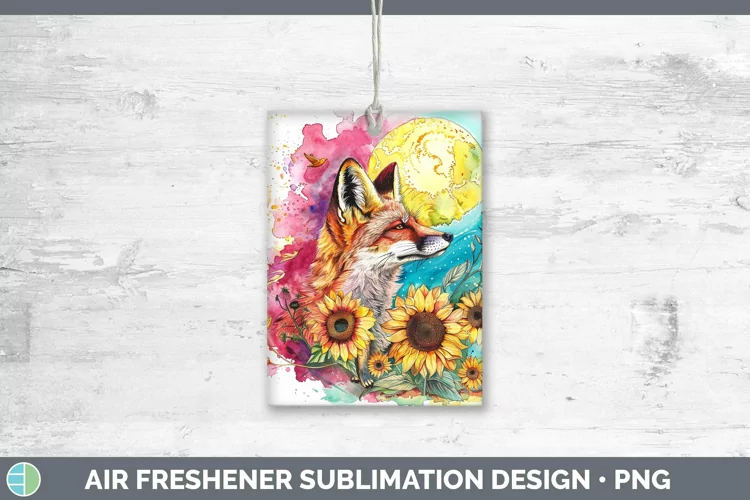 Pink Summer Fox Air Freshener Sublimation Car Freshener Desi