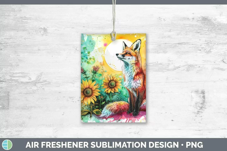 Pink Summer Fox Air Freshener Sublimation Car Freshener Desi