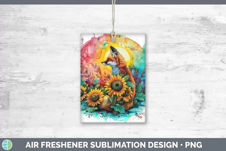 Pink Summer Fox Air Freshener Sublimation Car Freshener Desi