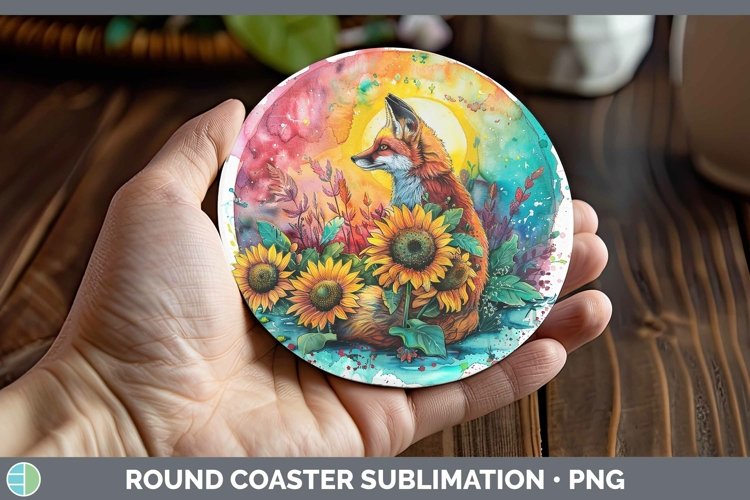 GorgeousPink Summer Round Coaster design.